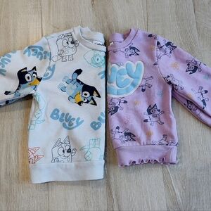Target Kids Bluey Sweatshirts - White and Purple